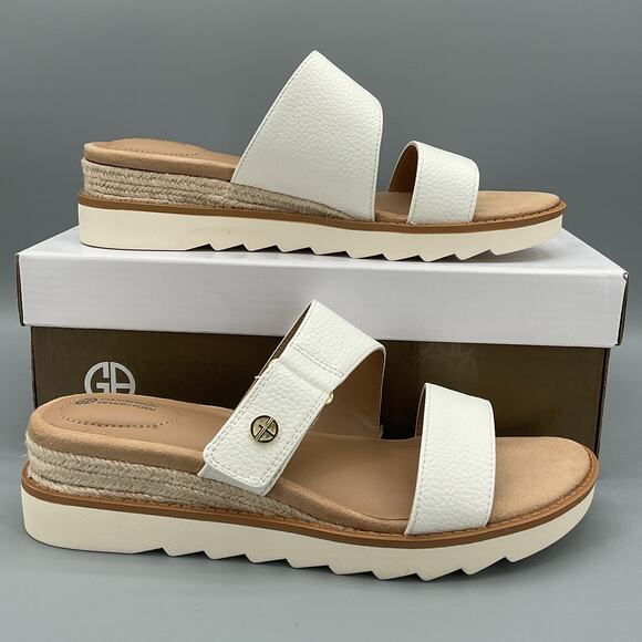 NEW Giani Bernini Women’s Bryerr Adjustable Espadrille Sandals Ivory Size 9M - Picture 1 of 10